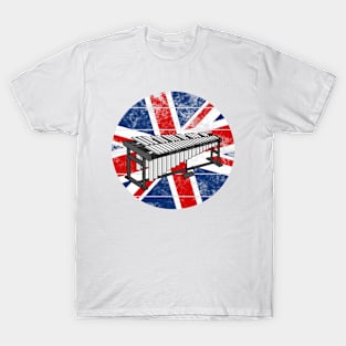 Vibraphone UK Flag Britain Vibraphonist Percussionist British Musician T-Shirt